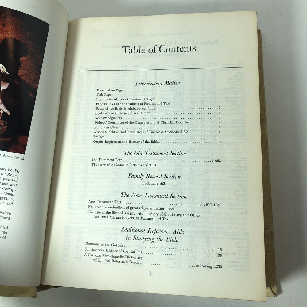 The New American Bible Holy Fireside Family Edition Catholic NAB 1971 1972 B - Picture 10 of 15